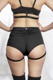 Lure You High Waist Garter Shorts - Luna