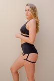Lure You High Waist Garter Shorts - Luna